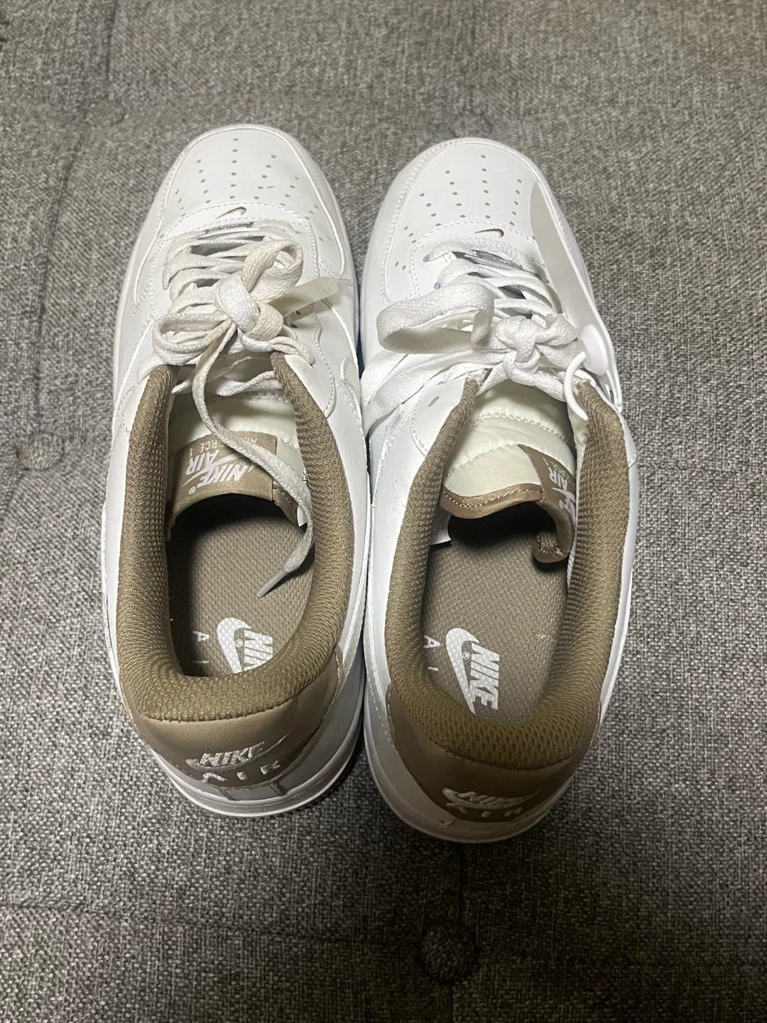 Nike Air Force 1 Low White Brown Men's Shoes Size 10.5 - photo 3