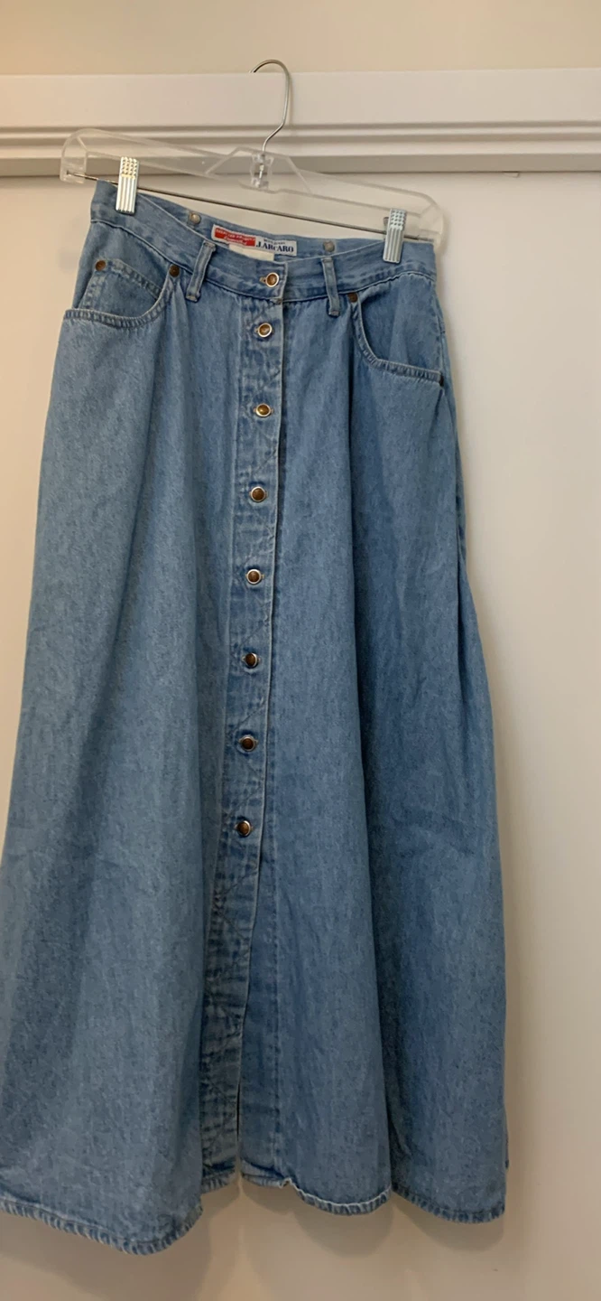 J. ARCARO Blue Jeans Maxi Skirt
