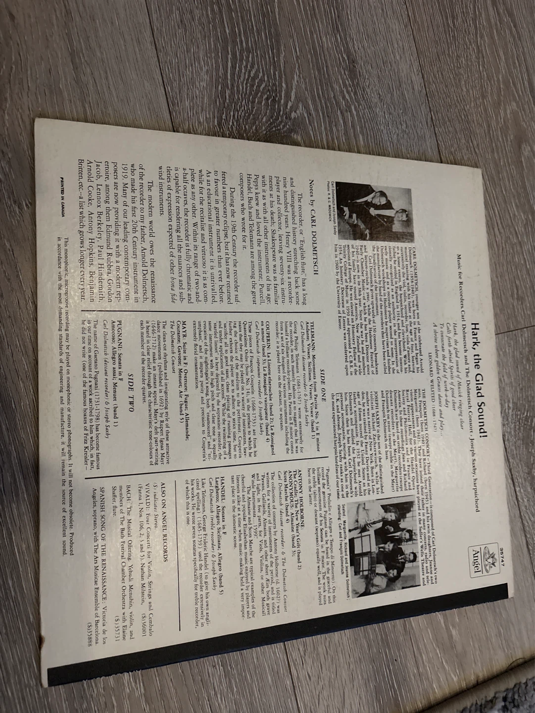 Angel Records Hark the Glad Sound! Vinyl Record - photo 2