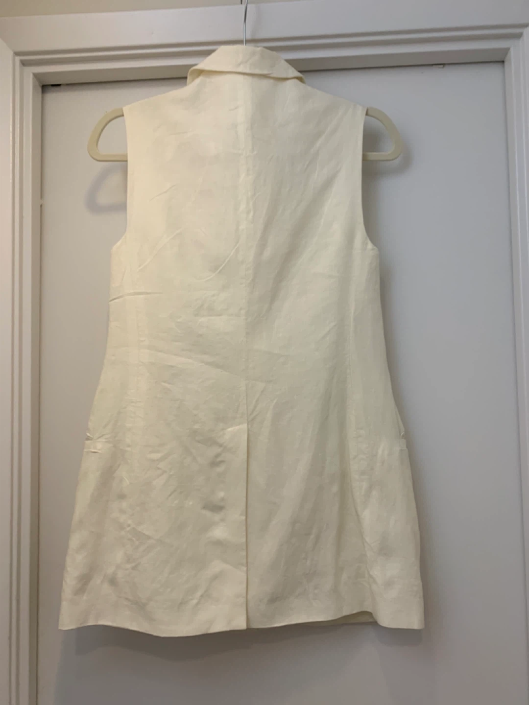 100 Linen Sisley Sleeveless Blazer Ivory XS - photo 2