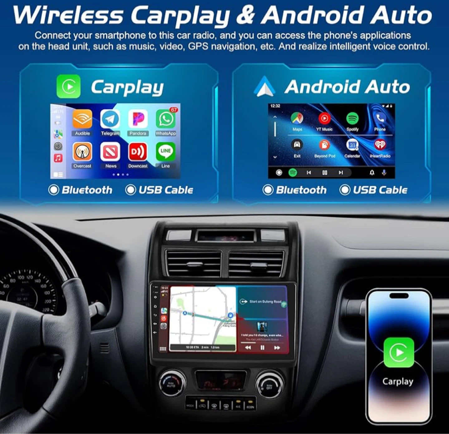 Car Stereo Android 13 for Kia Sportage 2007-2013 (4GB+64GB) - photo 4