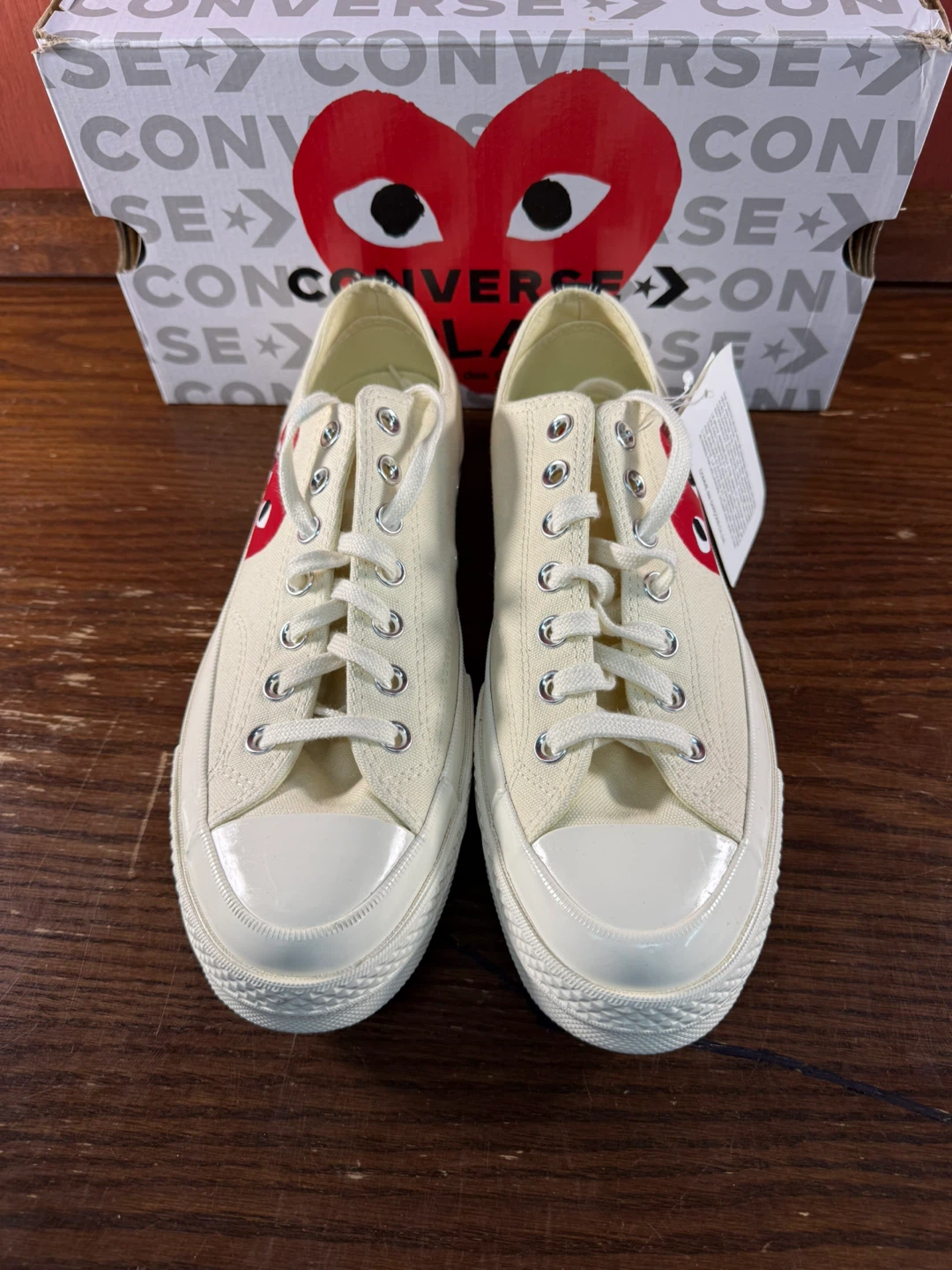 Comme des Garçons PLAY x Converse Low White Rd Heart Size M9/W11 - photo 5