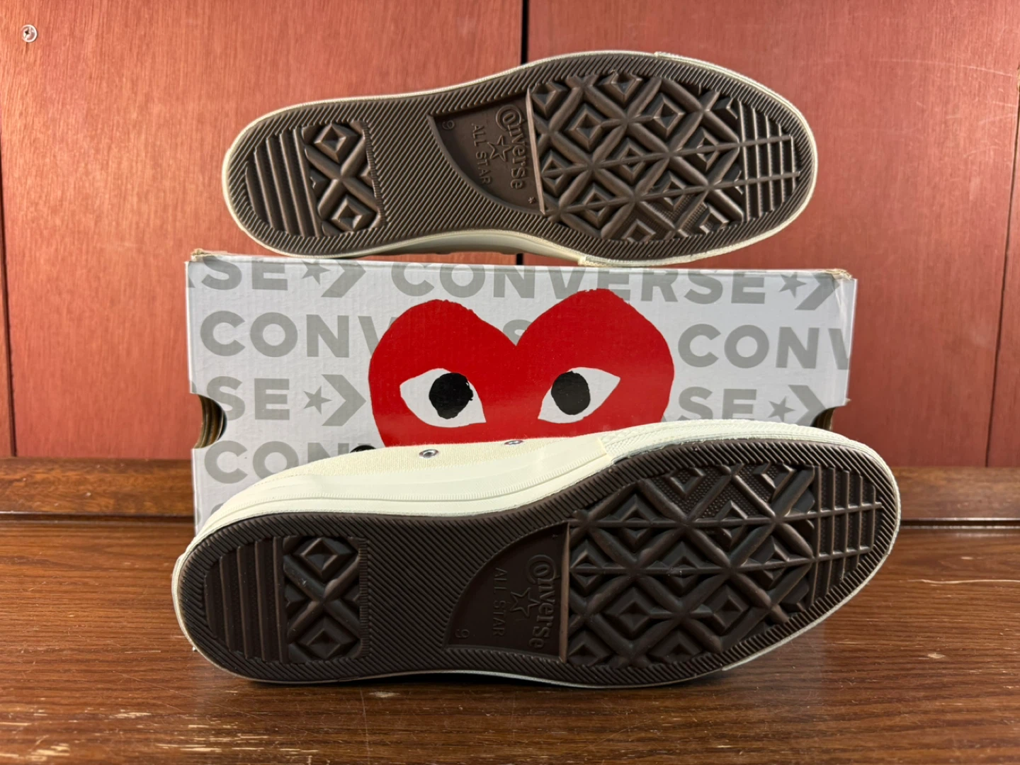 Comme des Garçons PLAY x Converse Low White Rd Heart Size M9/W11 - photo 3