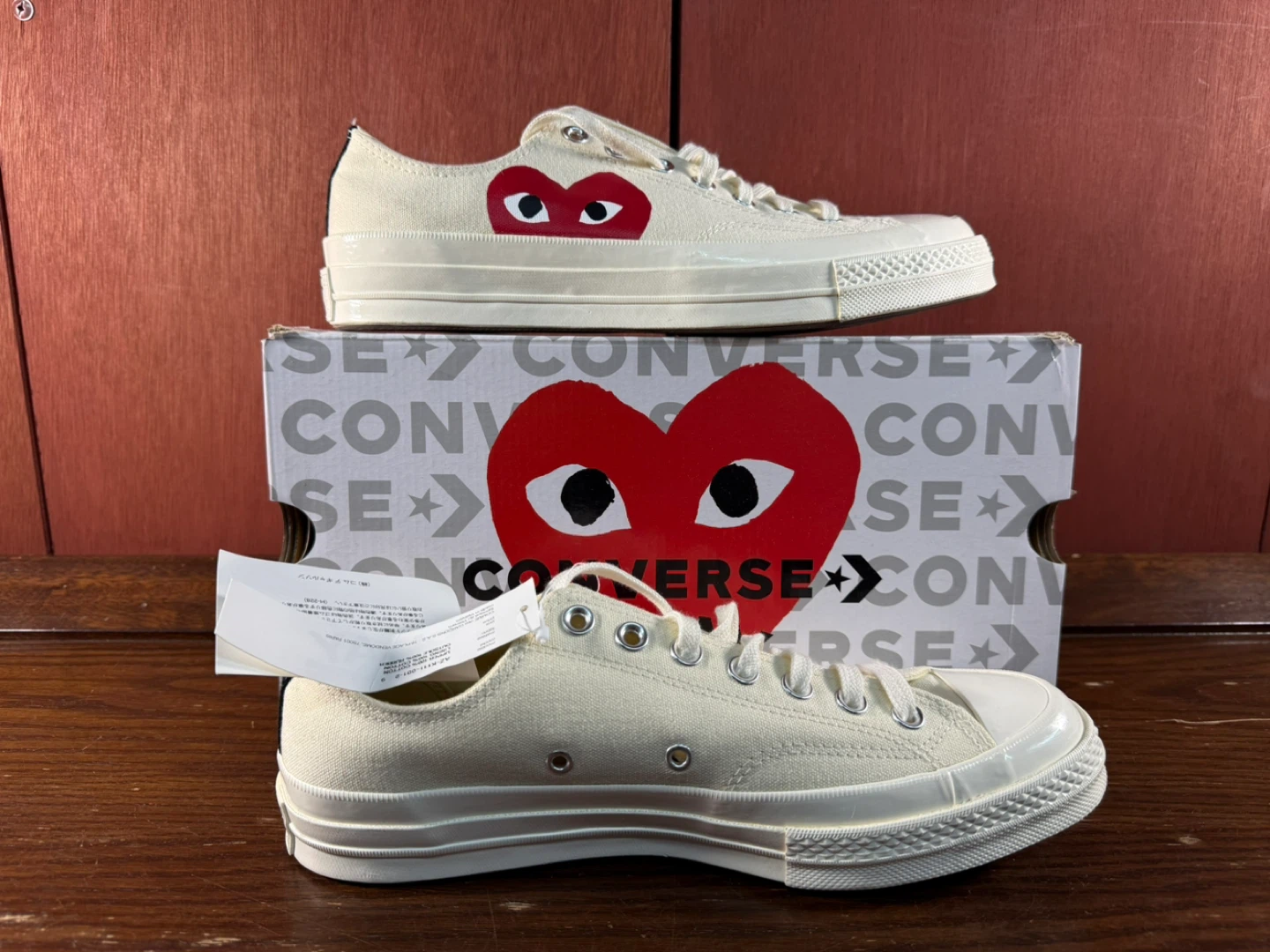 Comme des Garçons PLAY x Converse Low White Rd Heart Size M9/W11 - photo 2