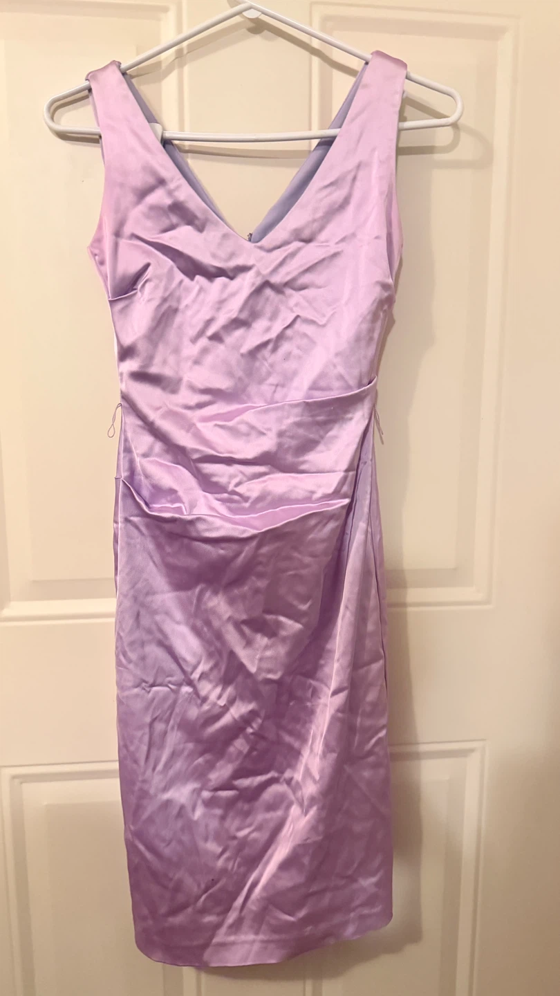 Le Château Lavender Ruched Satin Dress - photo 3