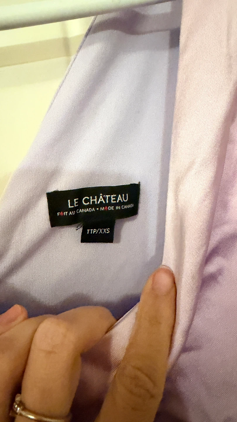 Le Château Lavender Ruched Satin Dress - photo 2