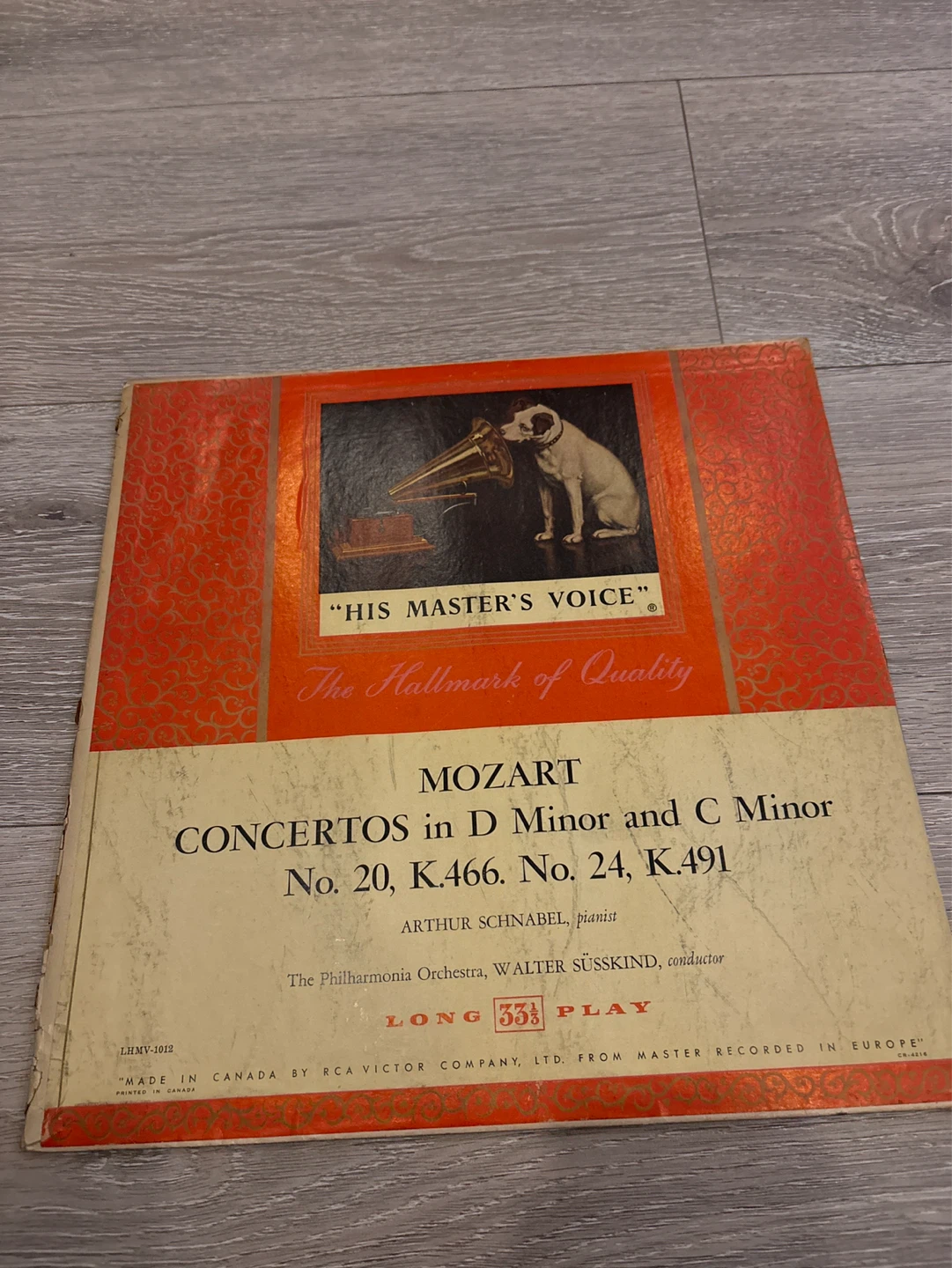 Mozart Concertos in D Minor and C Minor Vinyl Record - photo 2