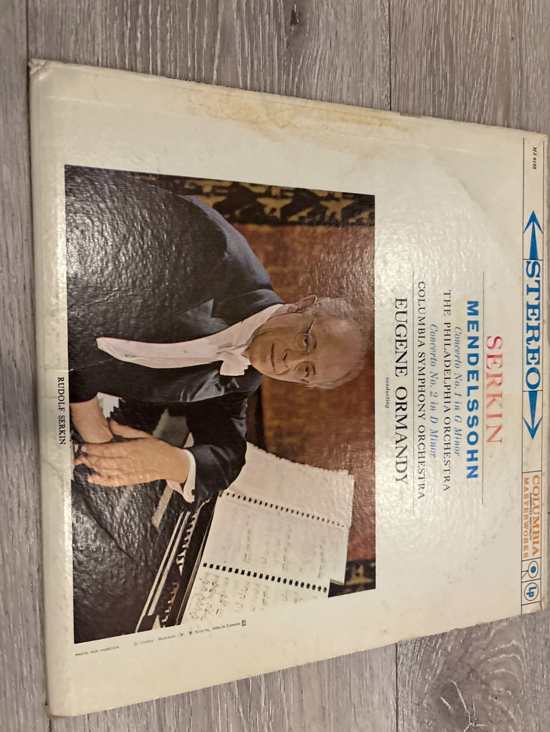 Mendelssohn Piano Concerto No. 1 in G Minor Vinyl Record - photo 2