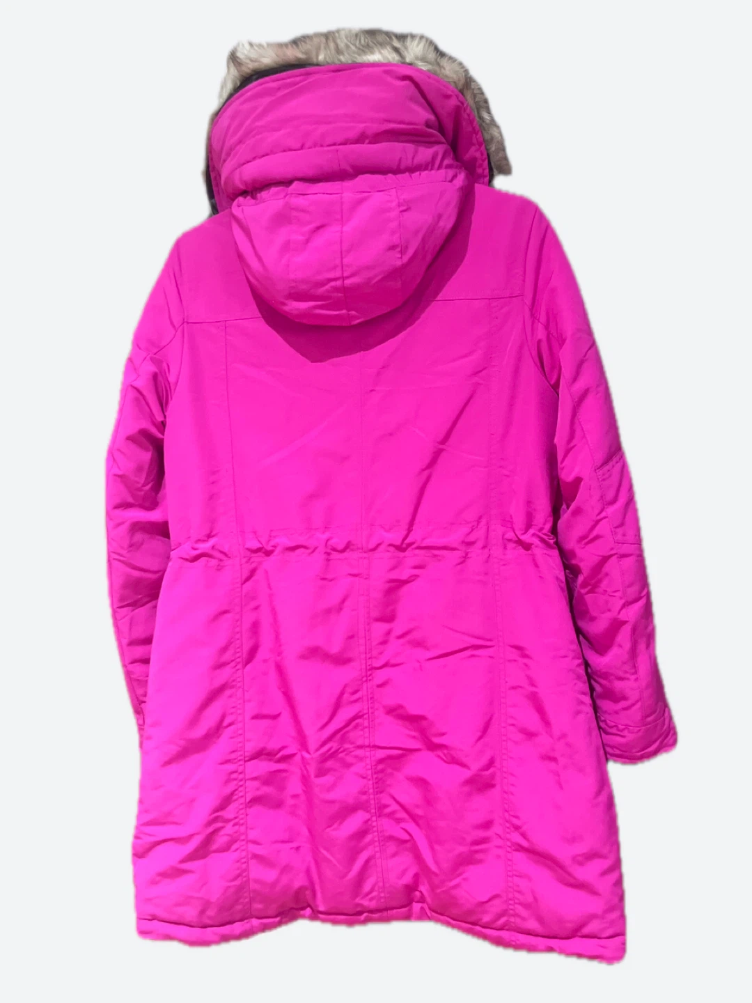 BCBGMAXAZRIA Women's Pink Faux Fur Hood Parka Jacket - photo 4