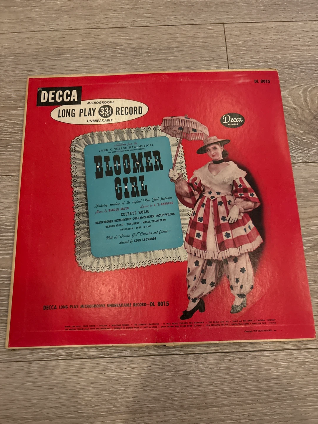DECCA Bloomer Girl Original Broadway Cast LP DL 8015 - photo 2