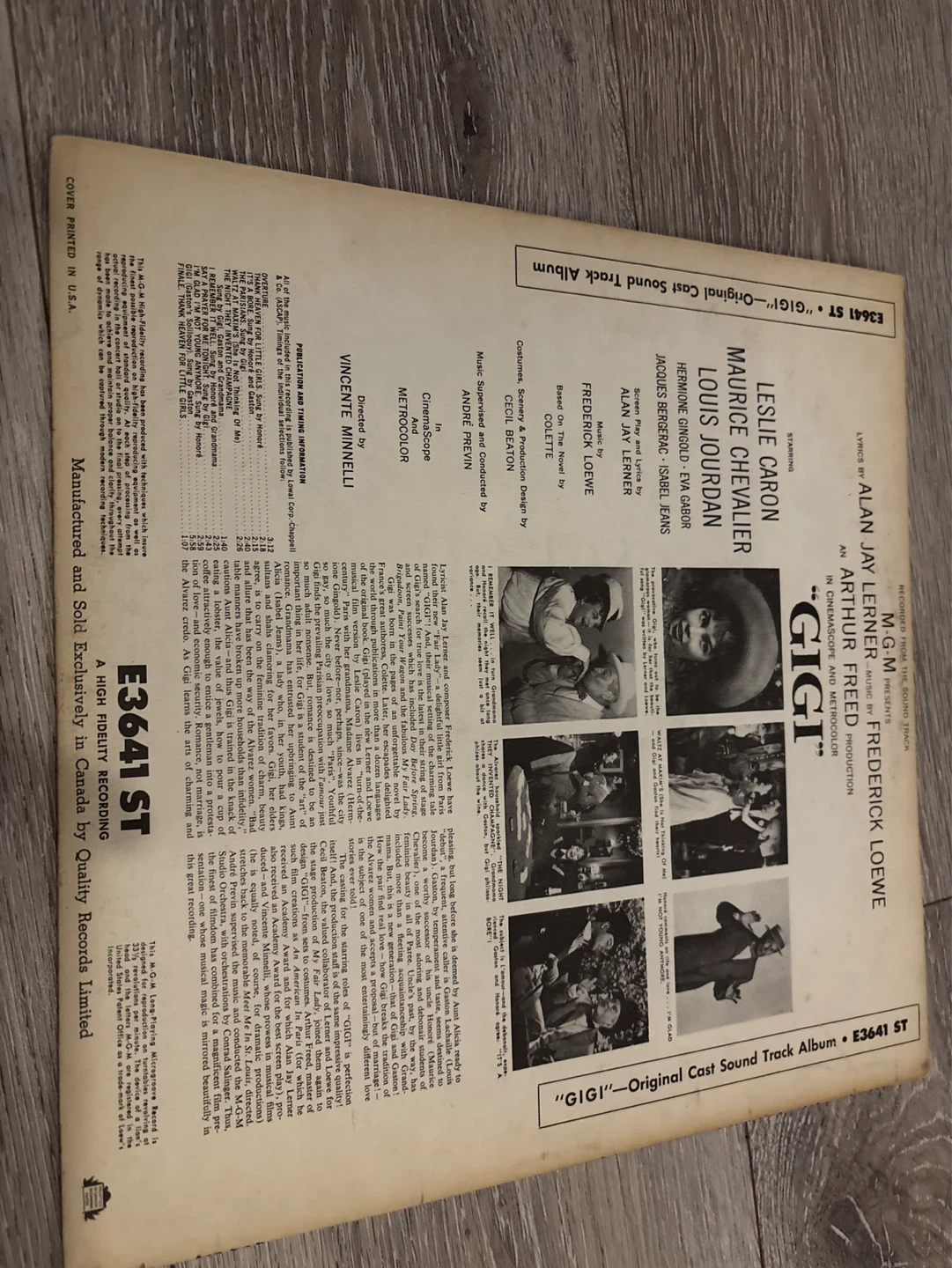 MGM Presents "Gigi" Original Cast Sound Track Album - photo 3