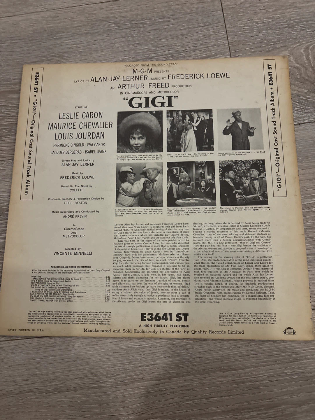 MGM Presents "Gigi" Original Cast Sound Track Album - photo 4