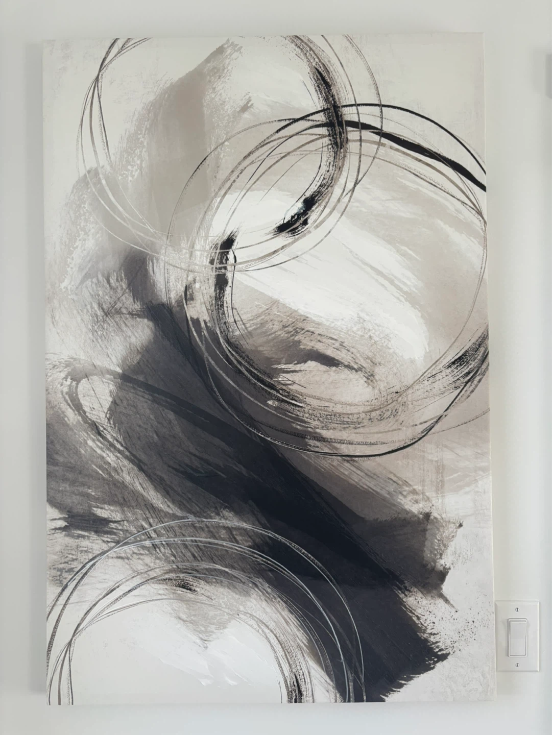 Extra large Abstract Swirl Canvas Wall Art