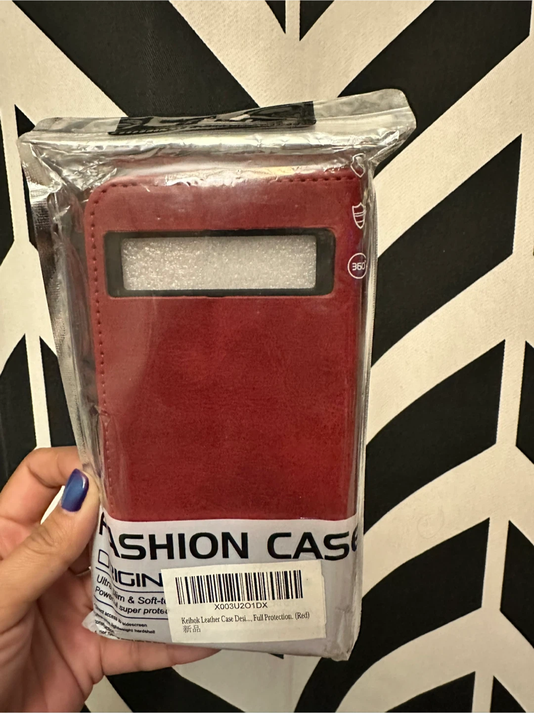 Keihok Leather Case for Google Pixel 7A - Red