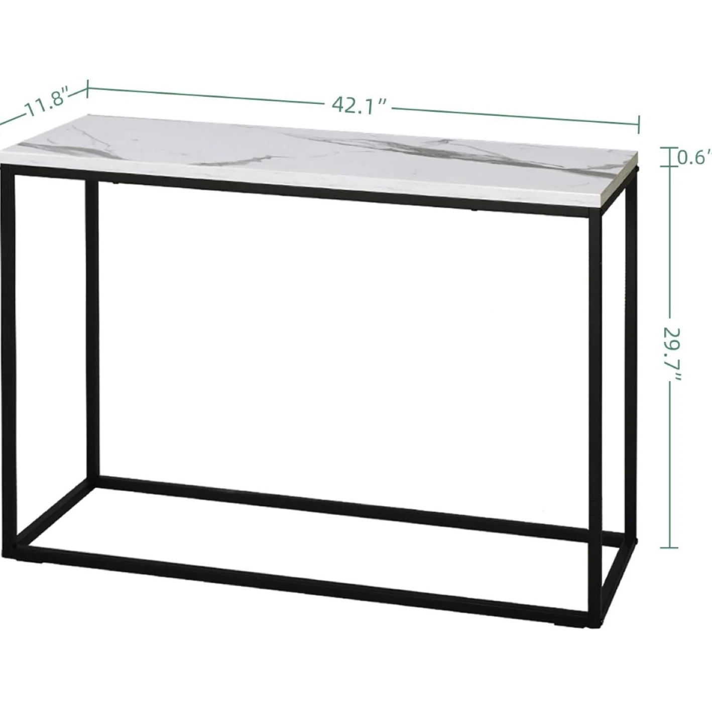 Console Table with Marble Top and Steel Frame - photo 3