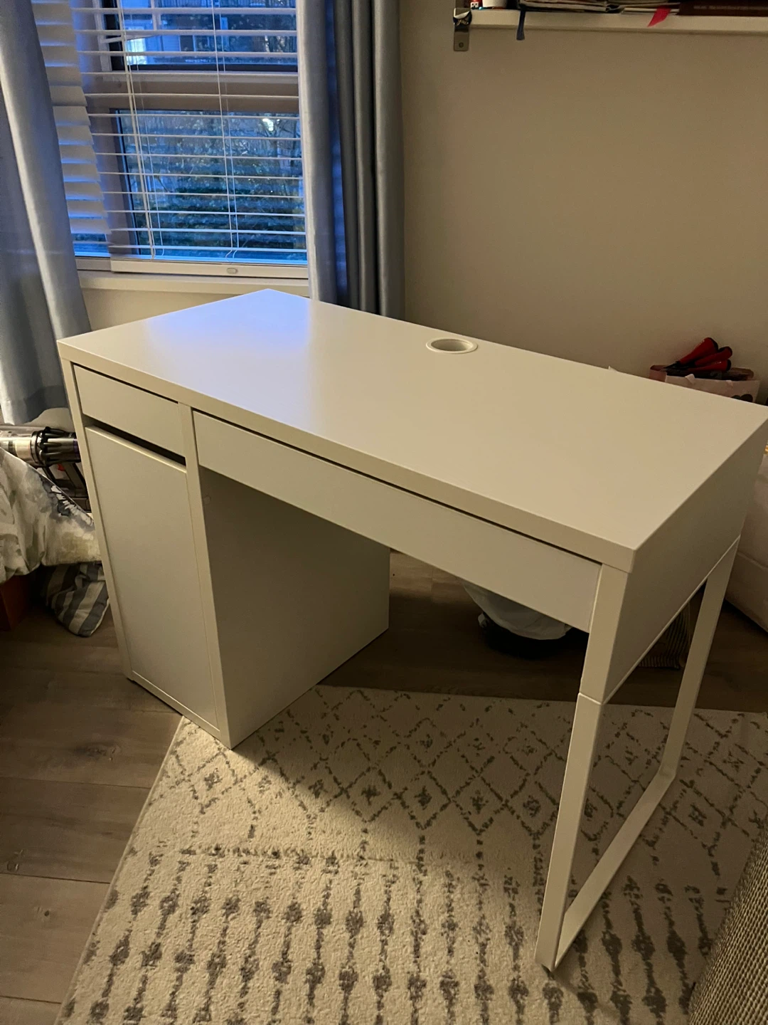 White IKEA MICKE Desk