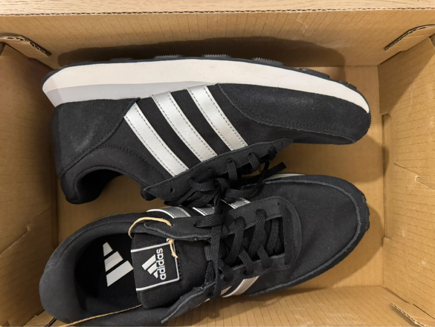 Adidas Run 60s 3.0 Black Sneakers Size 8