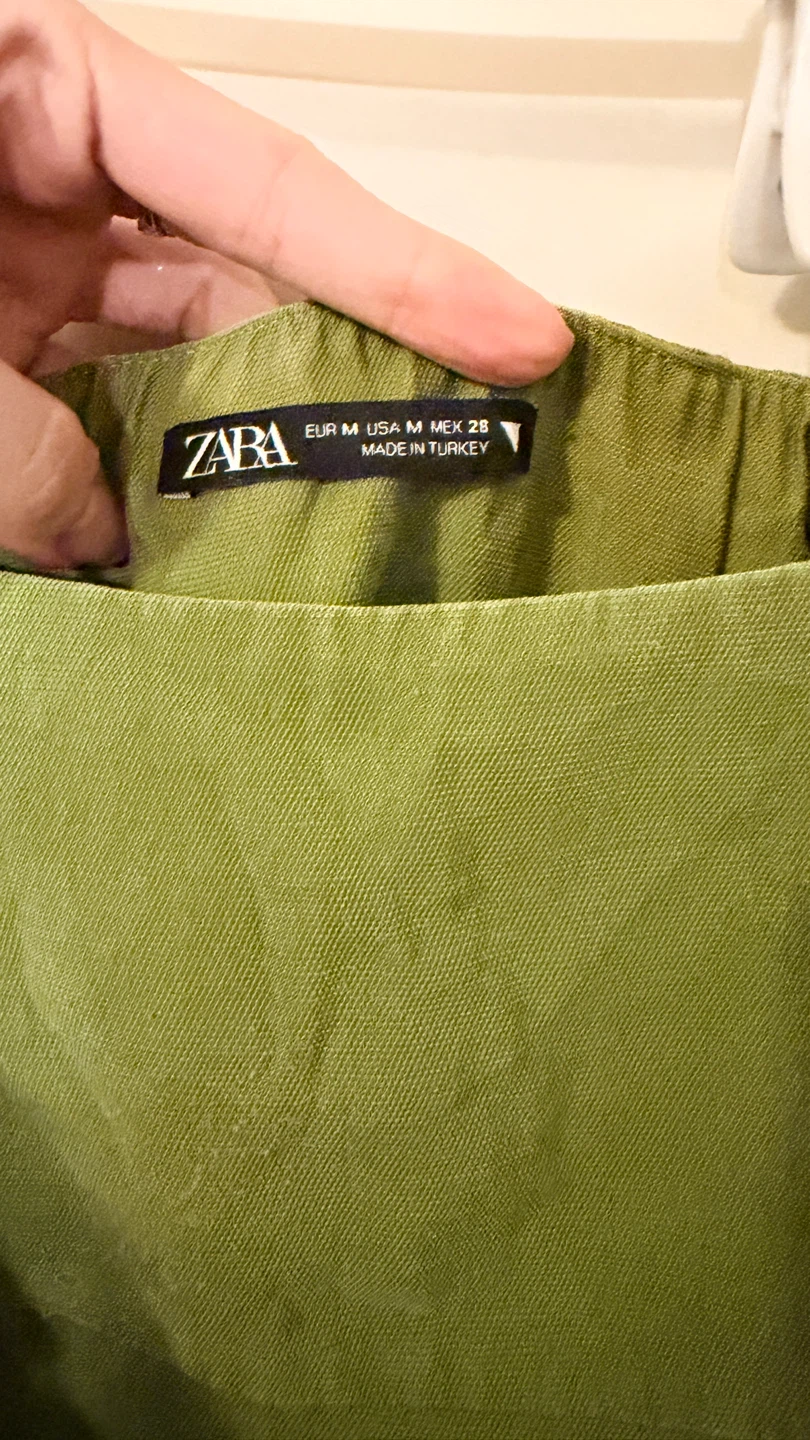 ZARA Green Puff Sleeve Dress - Size M - photo 2
