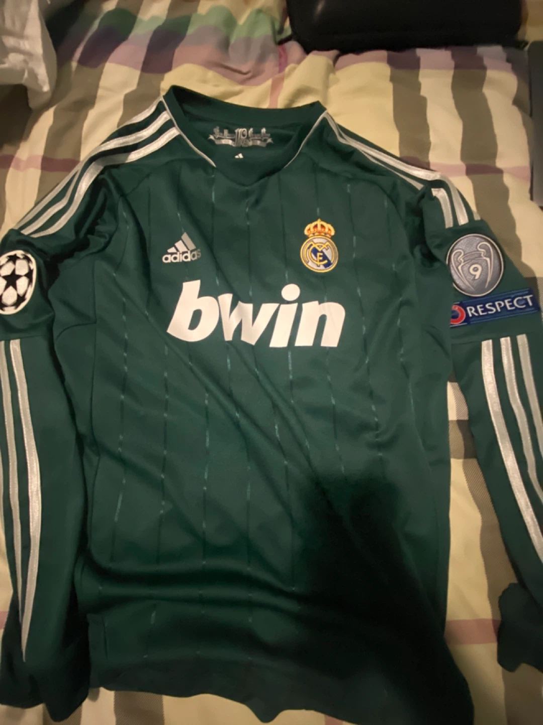 Adidas Real Madrid Ronaldo 7 Jersey Green Champions League - photo 4