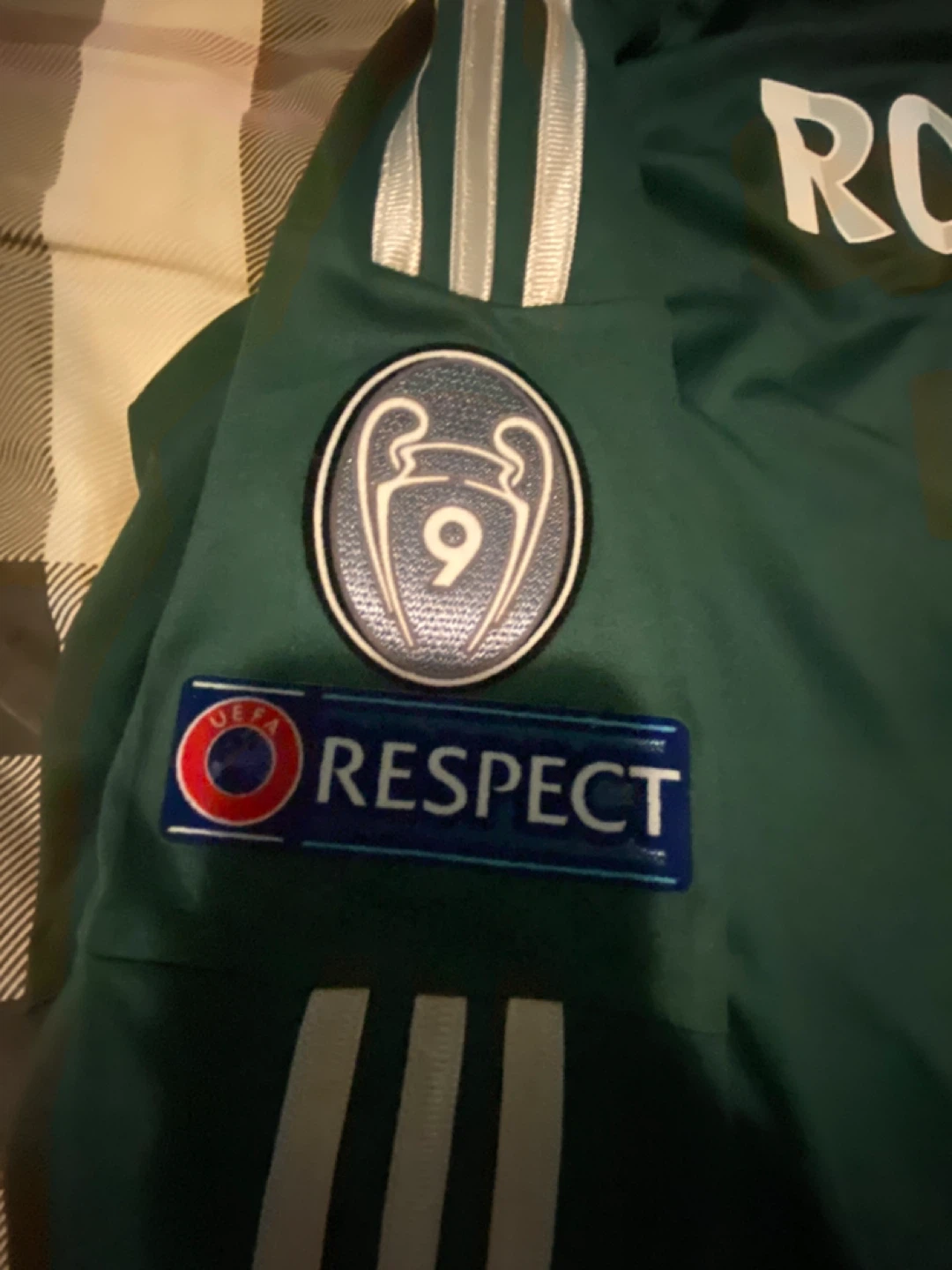Adidas Real Madrid Ronaldo 7 Jersey Green Champions League - photo 2