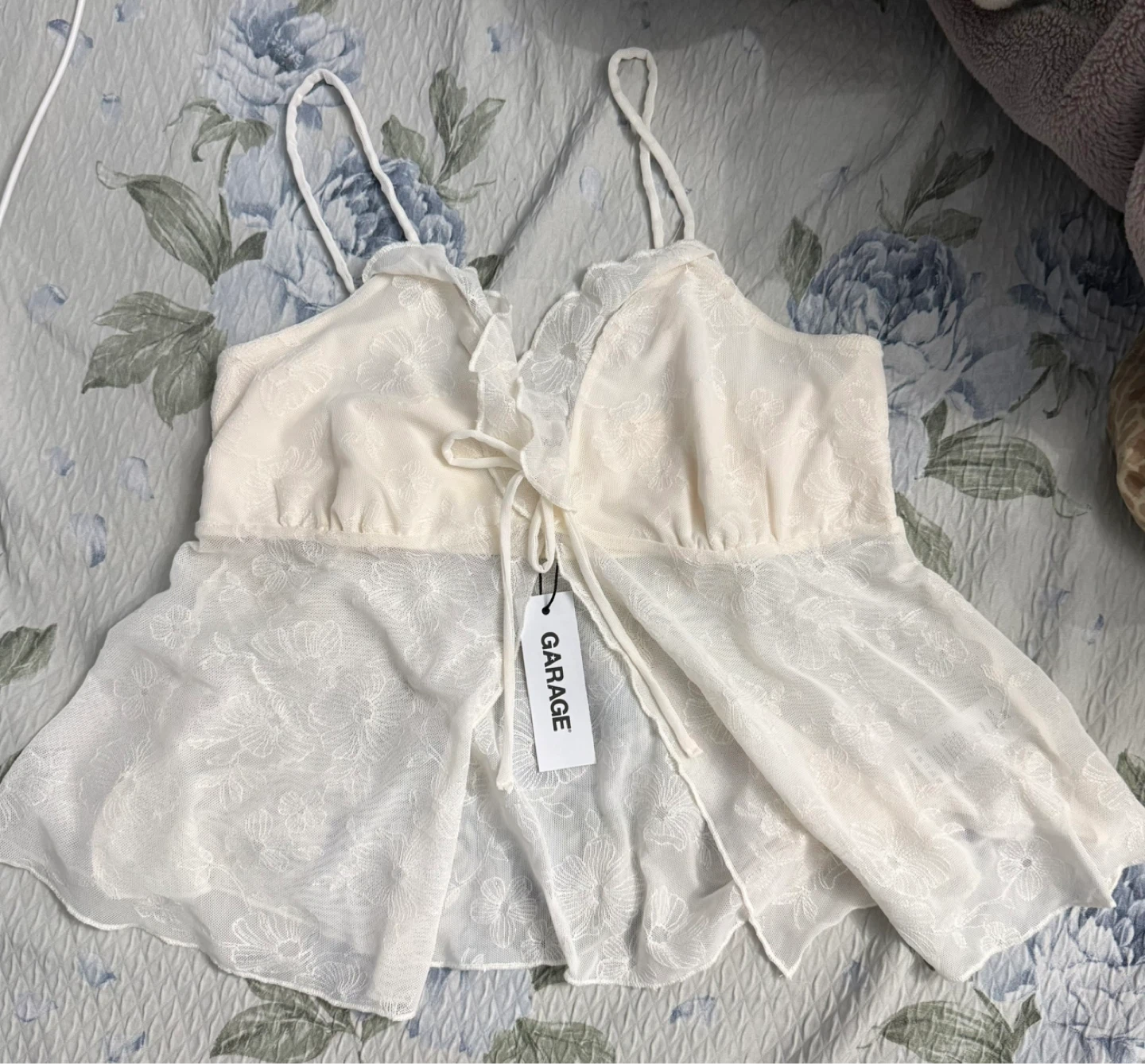 Garage Cream Lace Cami Top - photo 4