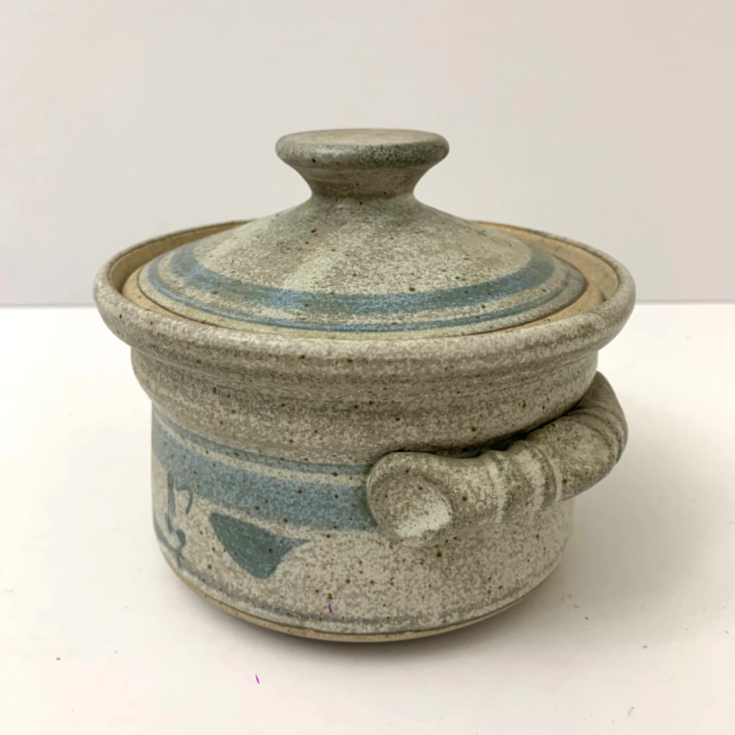 Ceramic Pot With Lid Kitchen Crock Serving Dish Rustic - photo 2