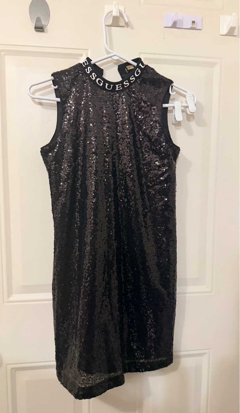 Guess Black Sequin Dress Size M