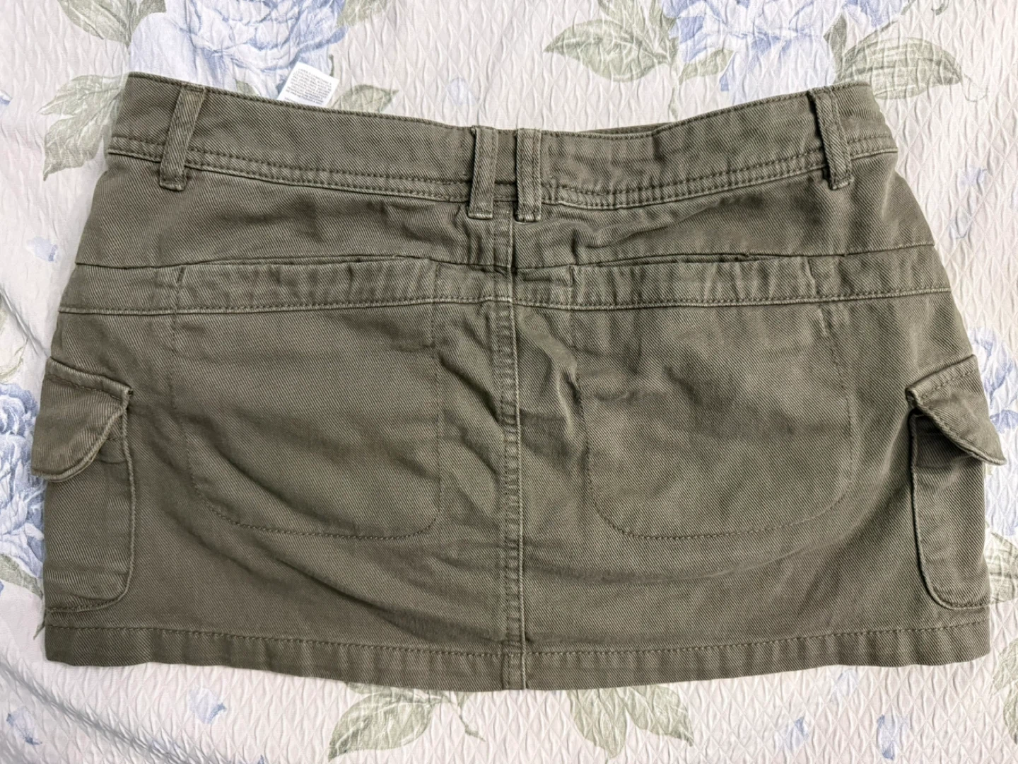 Garage Cargo Mini Skirt - Olive Green - photo 2