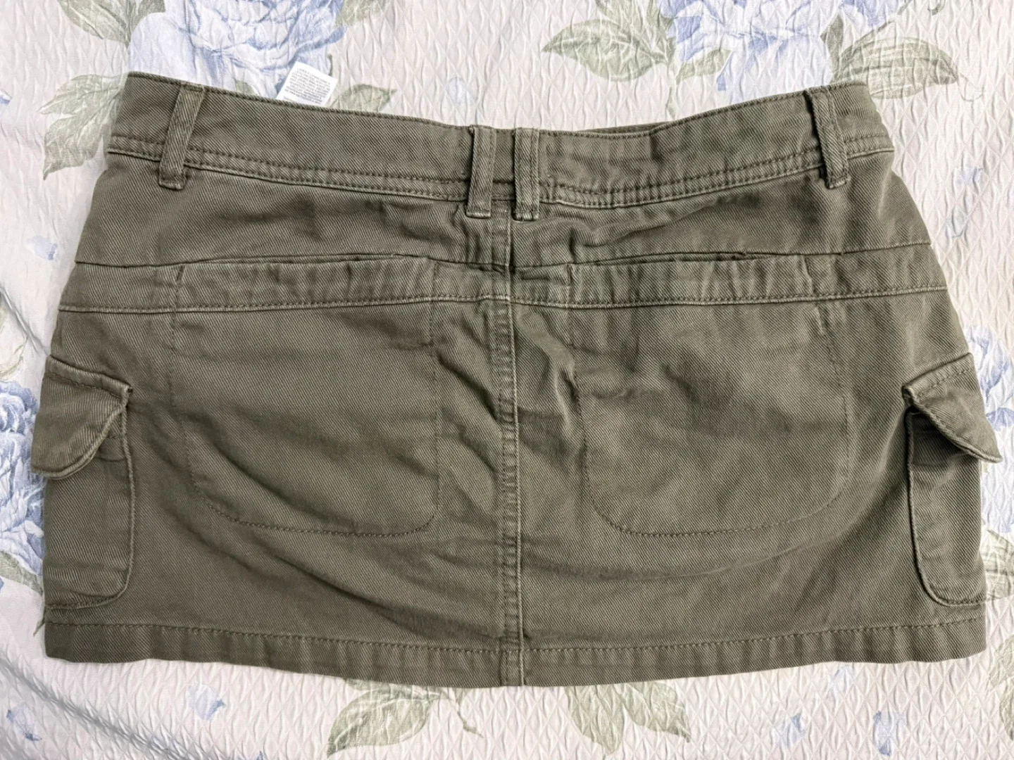 Garage Cargo Mini Skirt - Olive Green - photo 2
