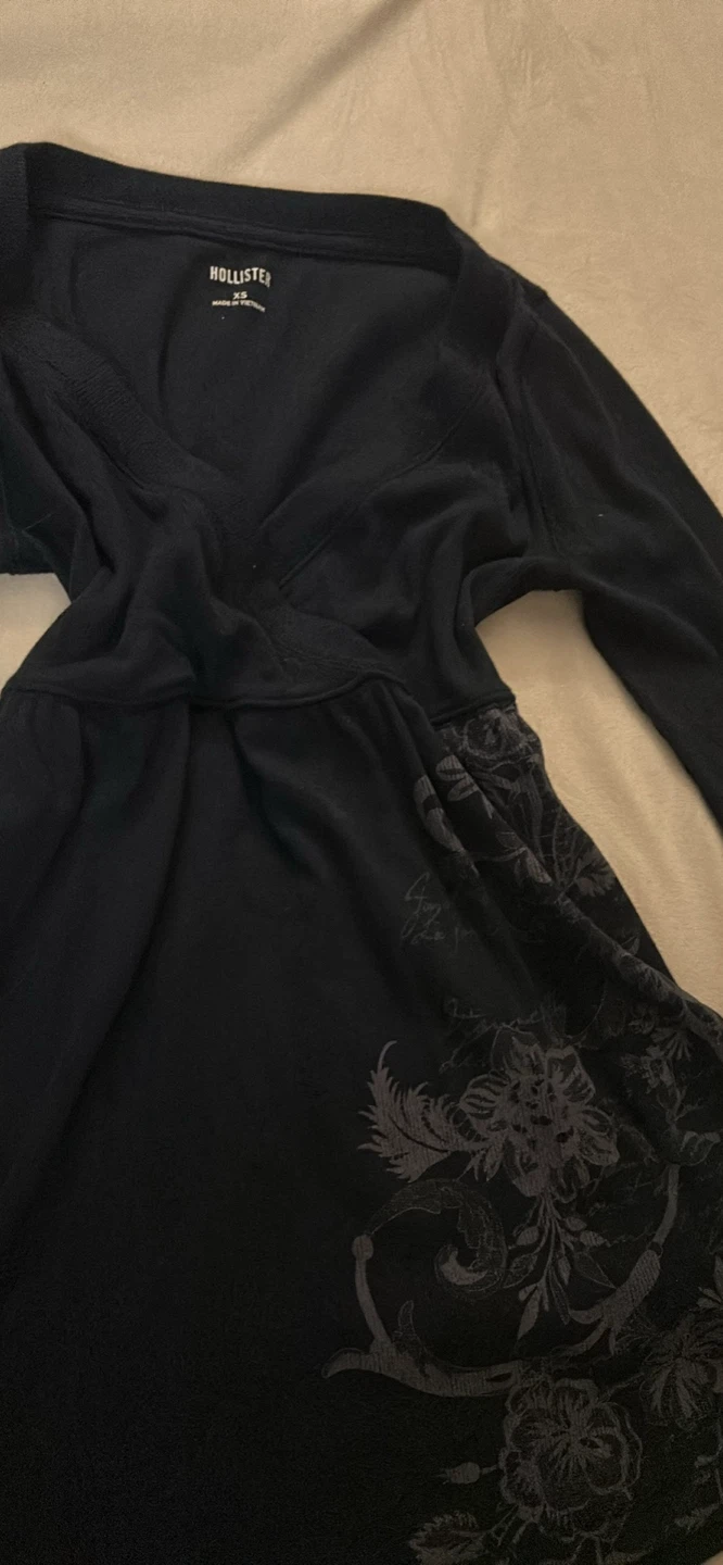 Hollister navy blue long sleeve V-neck babydoll - XS - photo 5