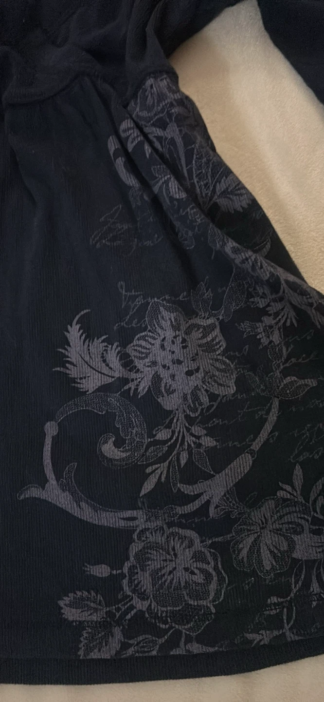 Hollister navy blue long sleeve V-neck babydoll - XS - photo 3