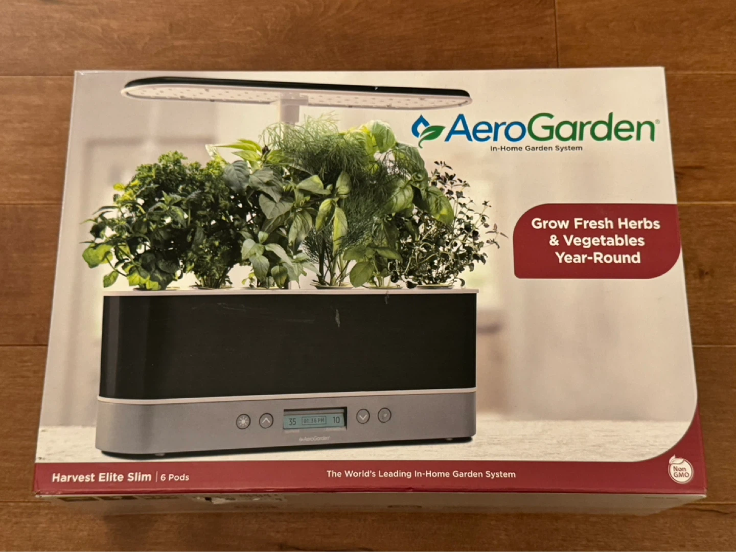 AeroGarden Harvest Elite Slim Indoor Garden System - 6 Pods