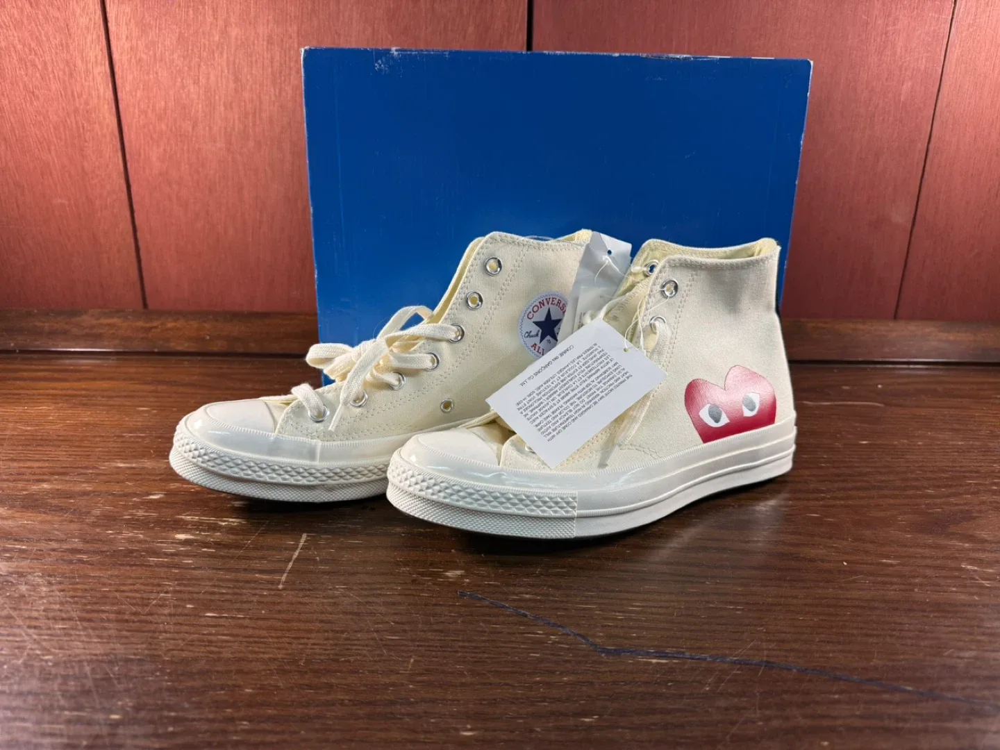 Converse x CDG PLAY Chuck 70 High White Women’s Sz 8/Men’s Sz 6