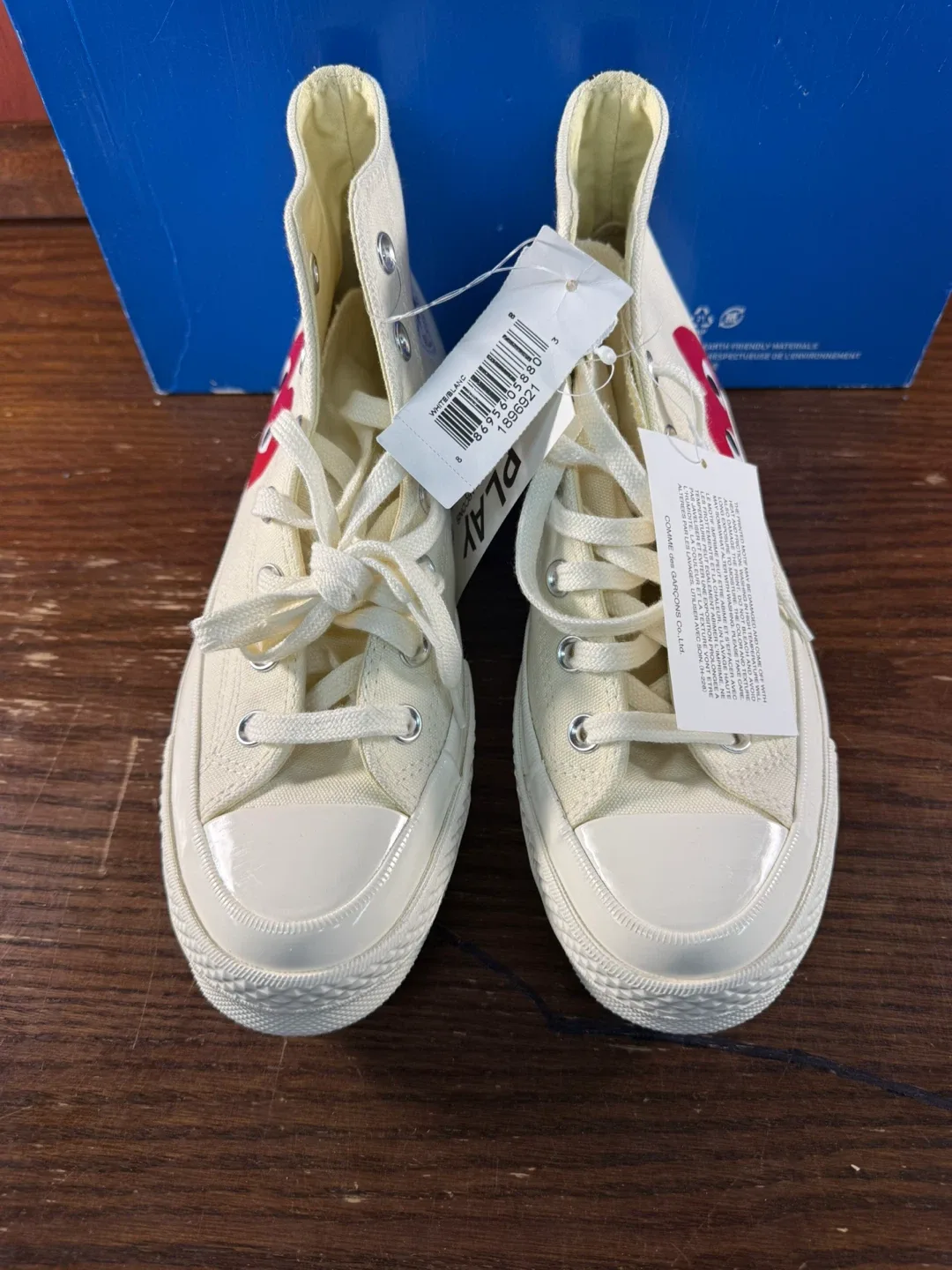 Converse x CDG PLAY Chuck 70 High White Women’s Sz 8/Men’s Sz 6 - photo 4