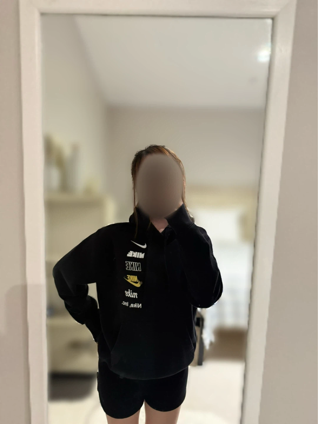 Nike Black Hoodie with Multiple Logos