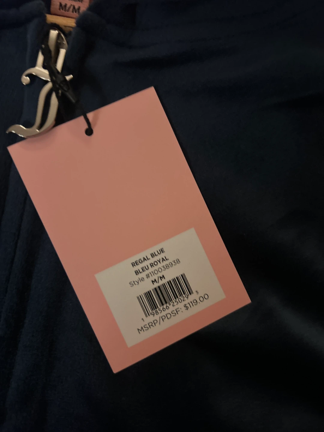 Juicy Couture Velour Track Jacket Regal Blue M/M - photo 4