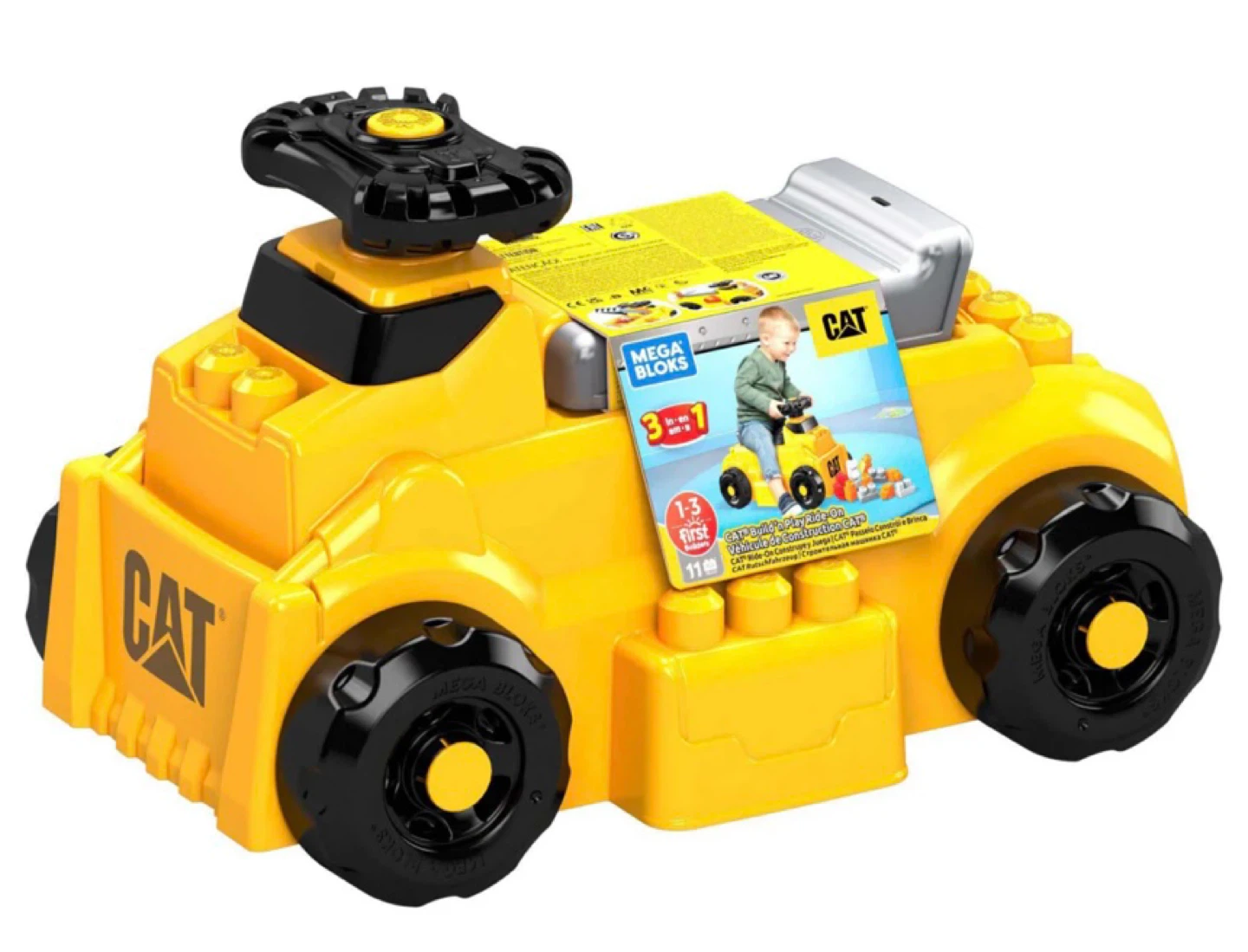 Mega Bloks CAT 3-in-1 Ride-On Bulldozer Play Center