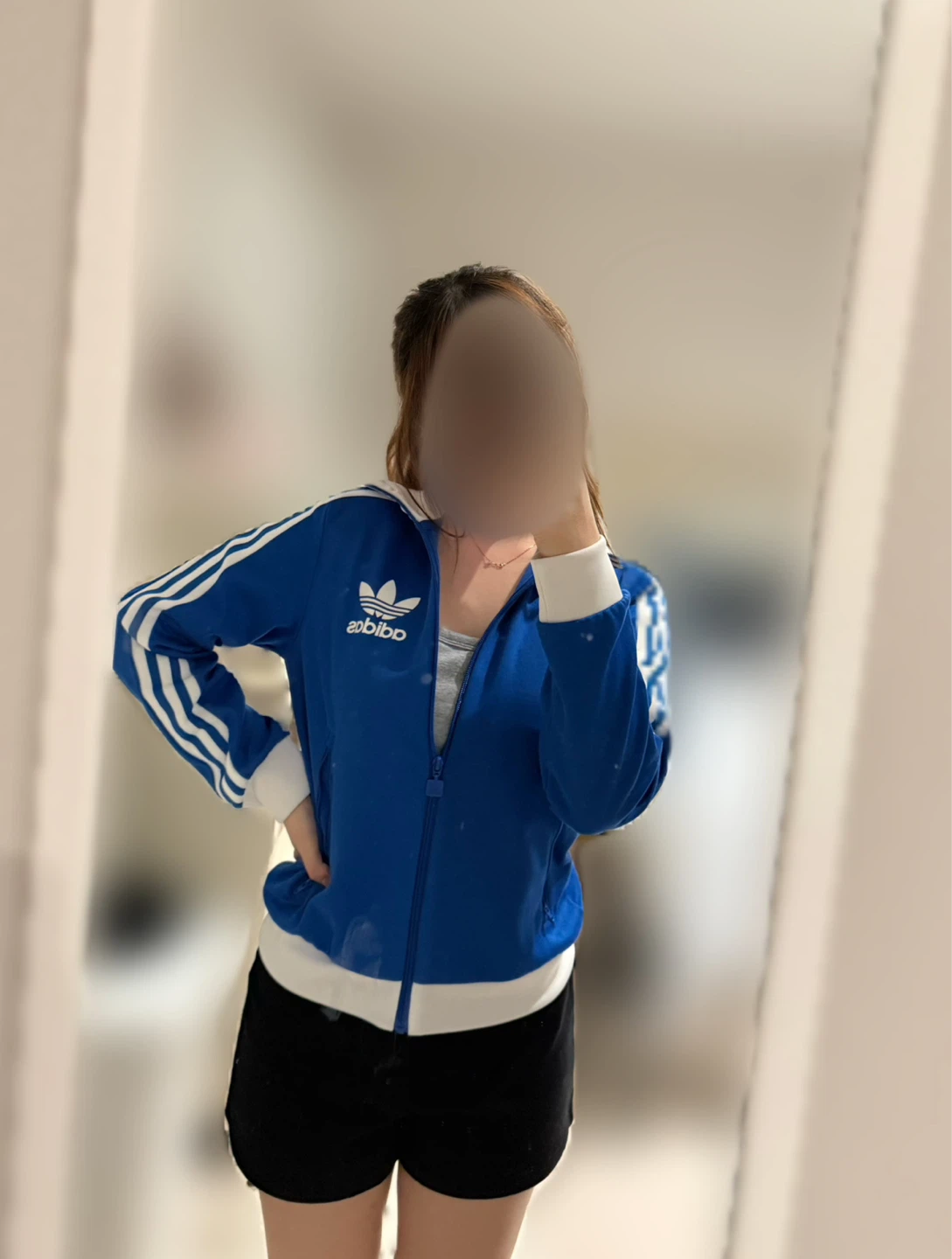 Adidas Track Jacket Blue White Stripes