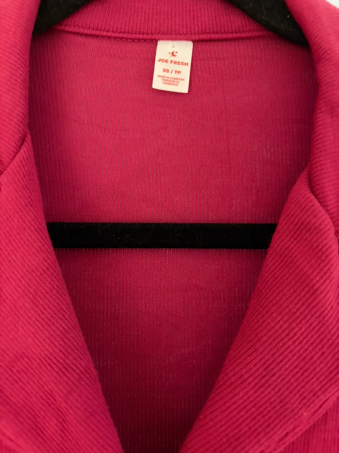 Joe Fresh Women's Ribbed Button-Up Shirt - Red - XS - photo 2