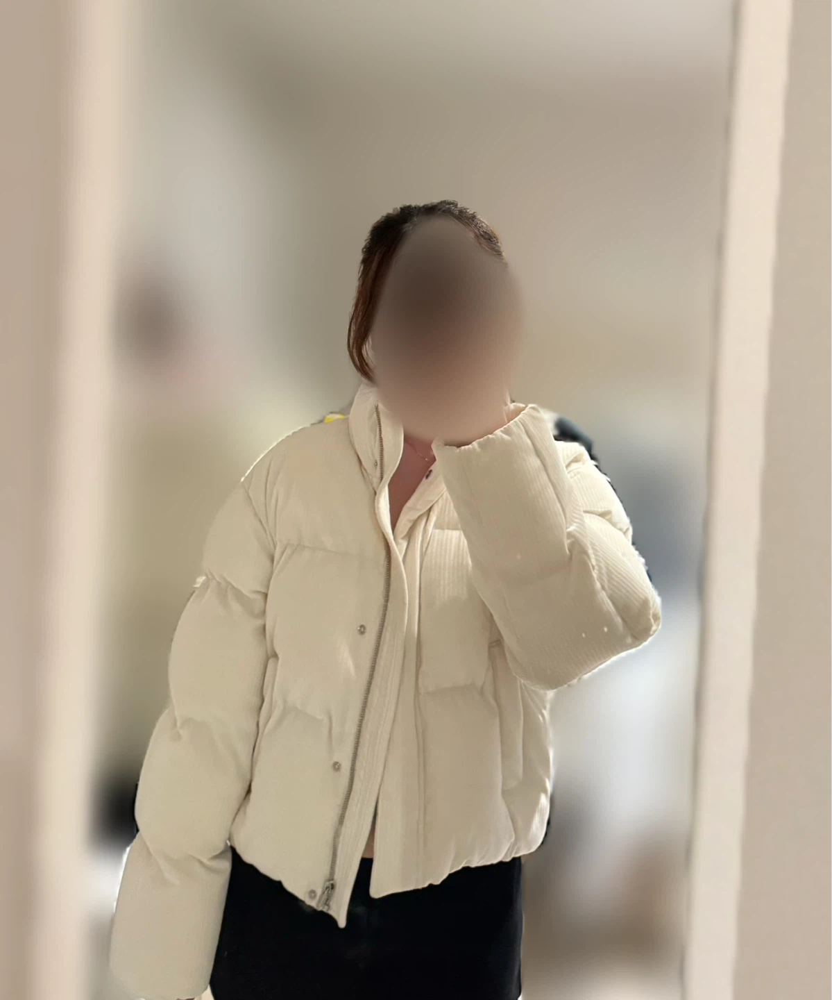 Women's Cream Puffer Jacket