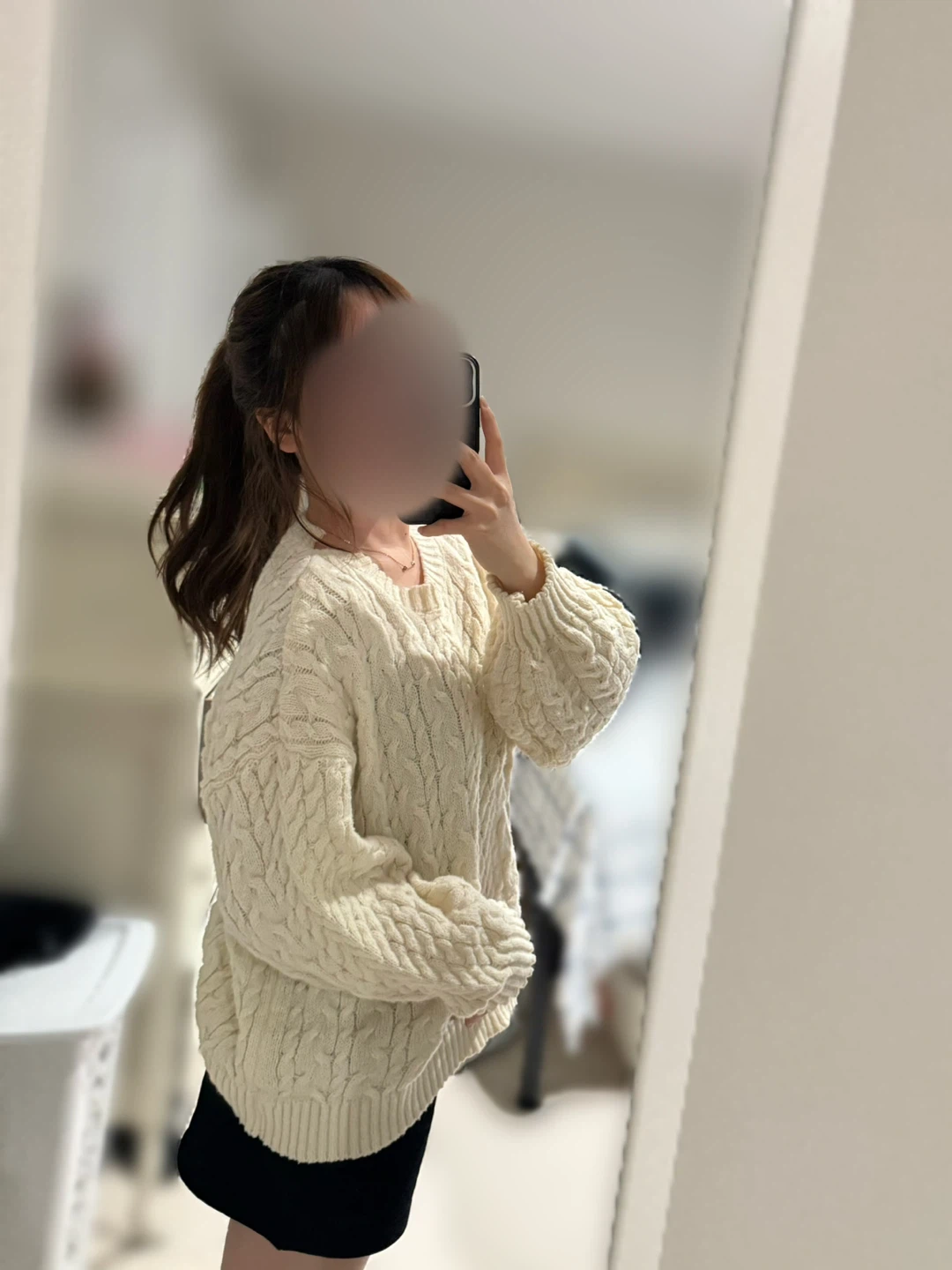 Cream Cable Knit Sweater - photo 2