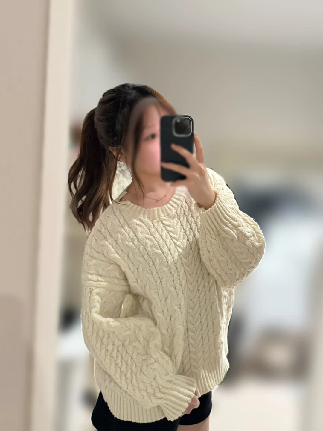 Cream Cable Knit Sweater