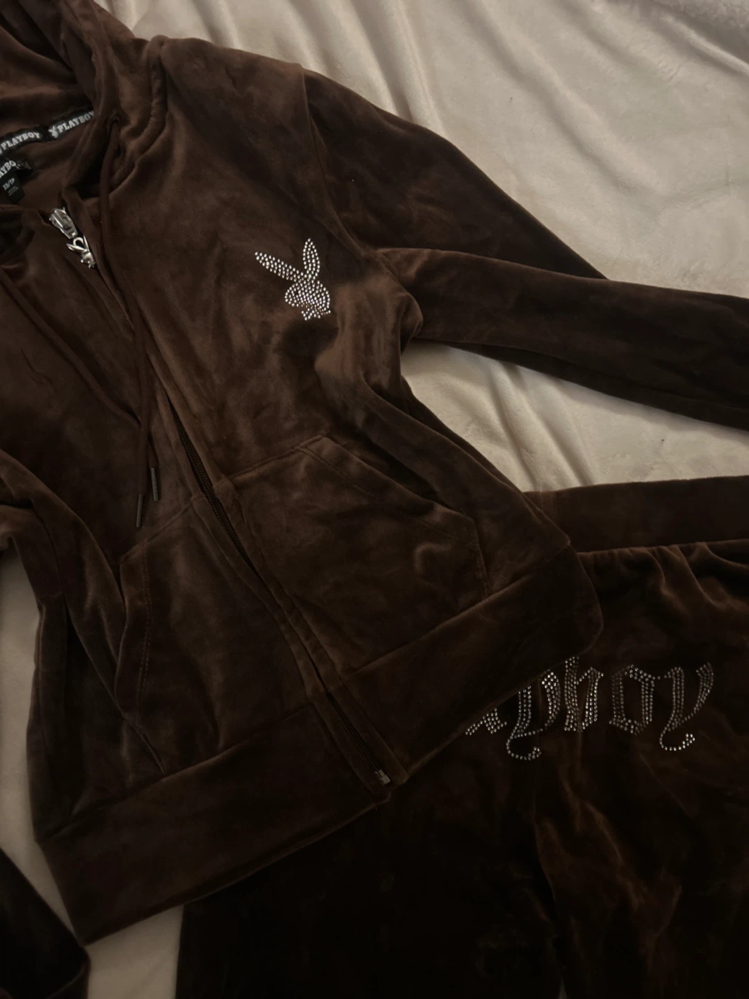 Playboy brown Velour Tracksuit Set - photo 5