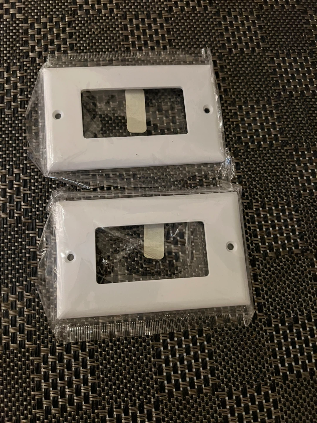 2 Pack White Single Gang Blank Wall Plates