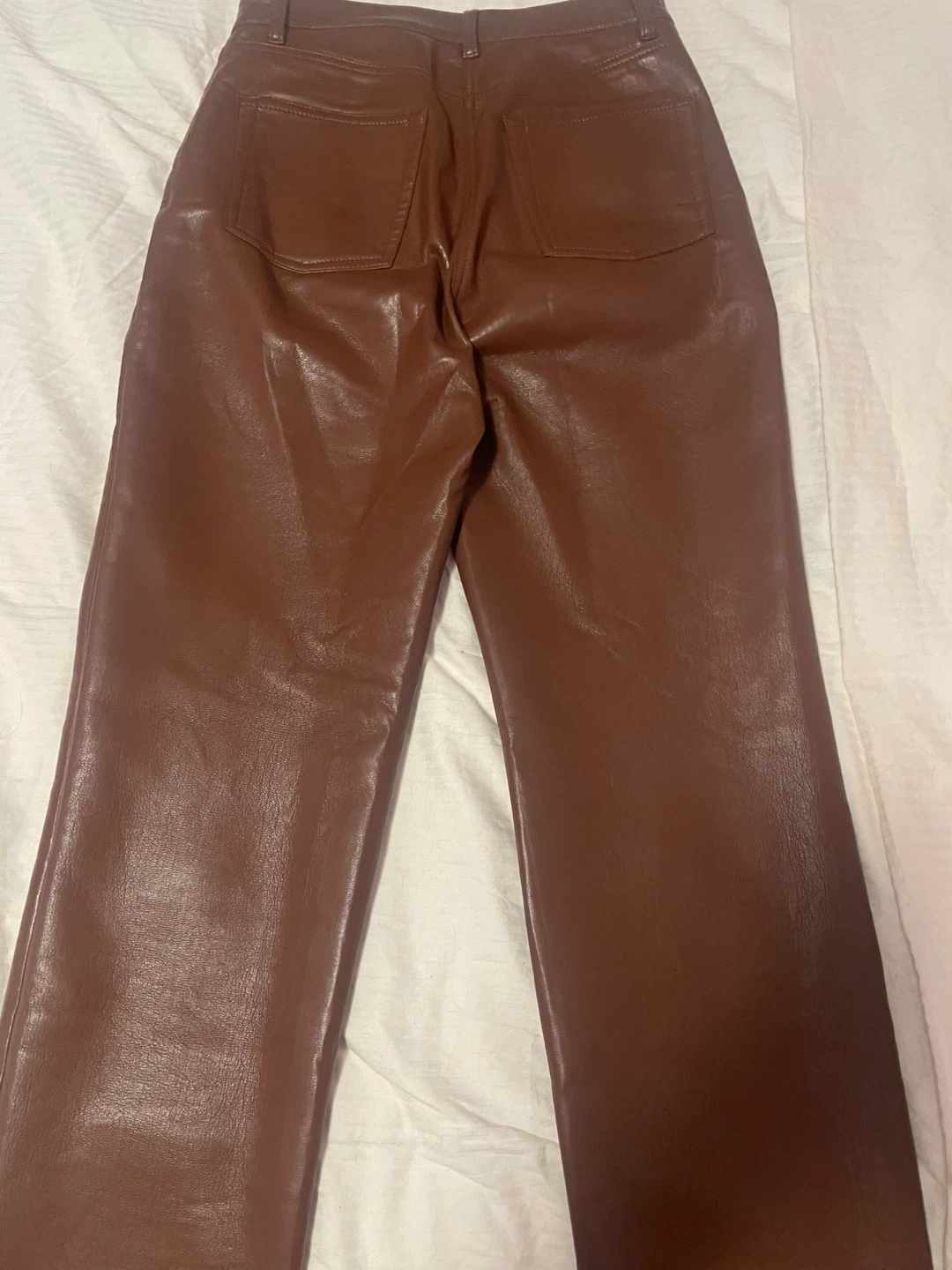 Wilfred Brown Faux Leather Pants - Size 2 - photo 3