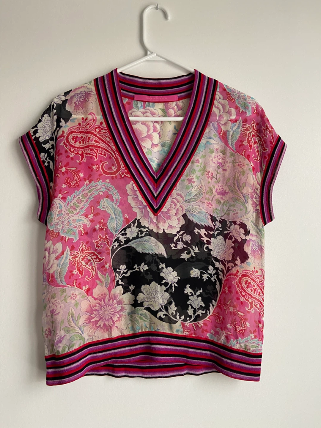 Emanuel Ungaro Silk Chiffon Paisley Top - photo 2