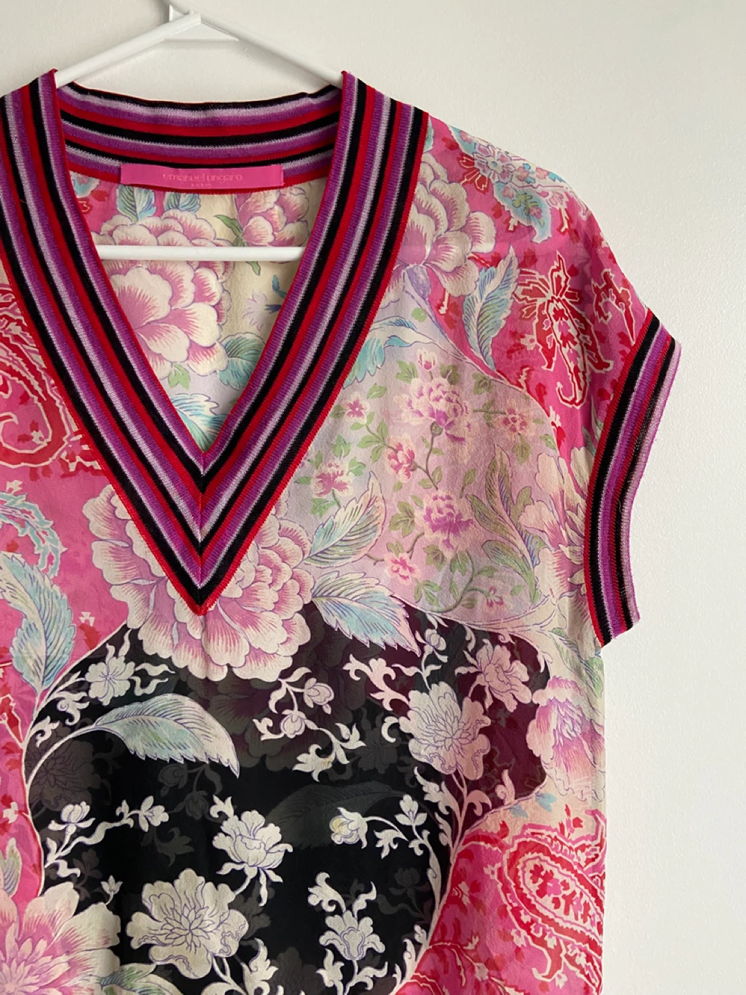Emanuel Ungaro Silk Chiffon Paisley Top - photo 3