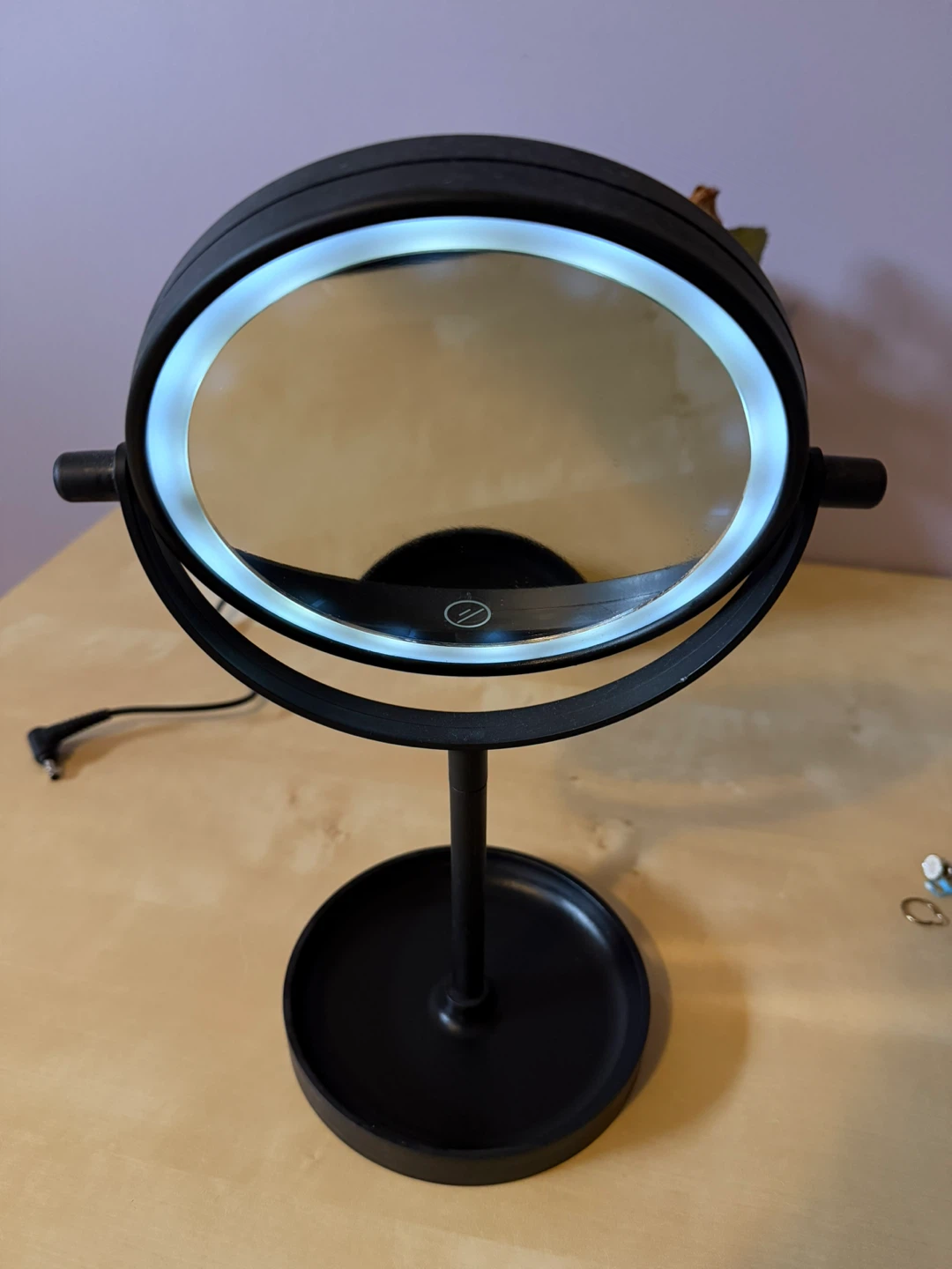 Black LED Lighted Makeup Mirror - photo 2