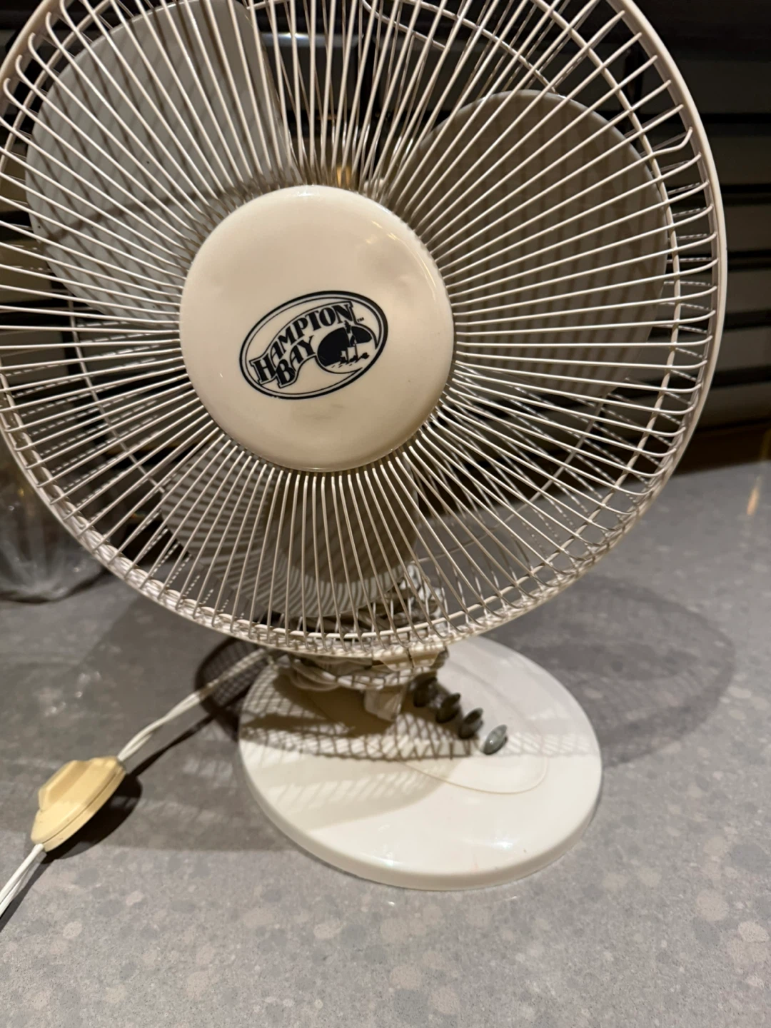Hampton Bay White Desk Fan