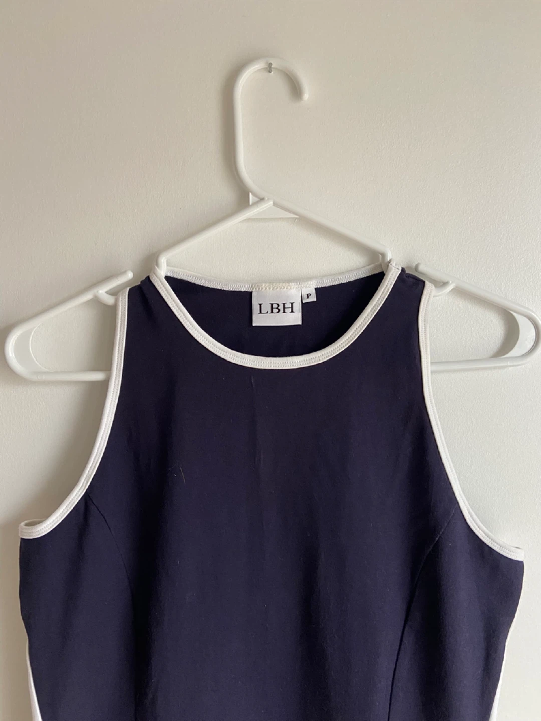 LBH Navy Blue Racerback Dress with White Trim - Size P - photo 3